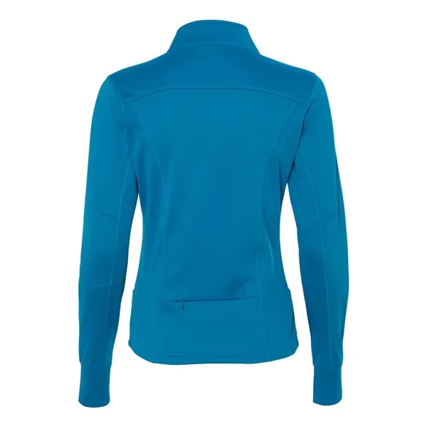 Women's Poly-Tech full-zip track jacket with an exposed coil zipper, hidden... from ASI 84358 S&S Activewear