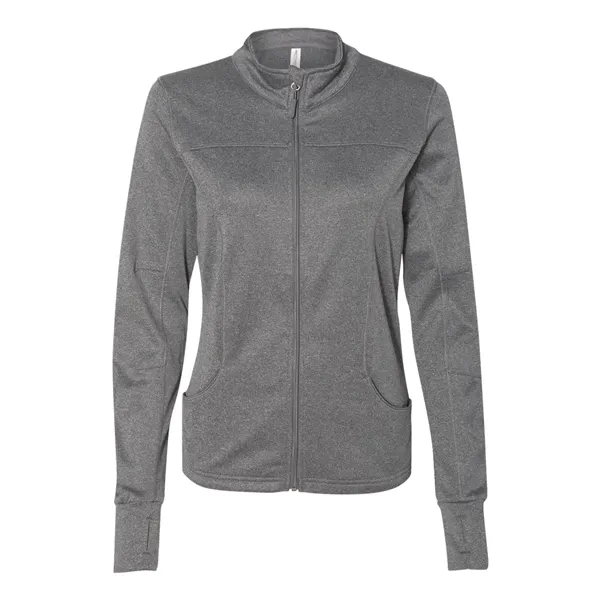 Women's Poly-Tech full-zip track jacket with an exposed coil zipper, hidden... from ASI 84358 S&S Activewear