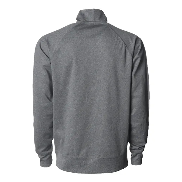 Full-zip track jacket made of polyester fleece featuring two stripes down... from ASI 84358 S&S Activewear