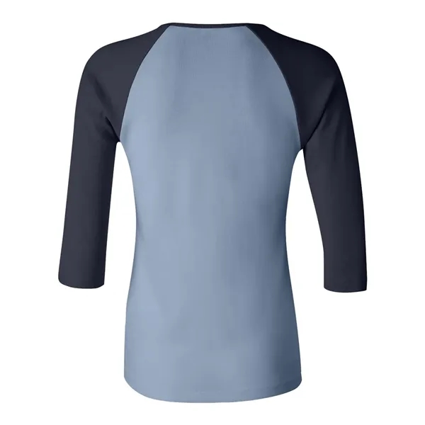 Women's baby rib 3/4 sleeve raglan t-shirt. Blank product.... from ASI 84358 S&S Activewear