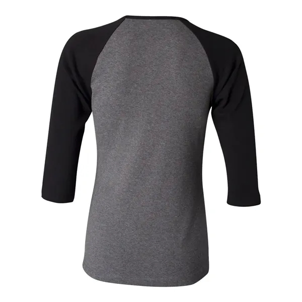 Women's baby rib 3/4 sleeve raglan t-shirt. Blank product.... from ASI 84358 S&S Activewear