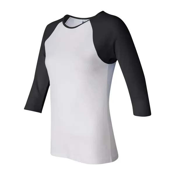 Women's baby rib 3/4 sleeve raglan t-shirt. Blank product.... from ASI 84358 S&S Activewear