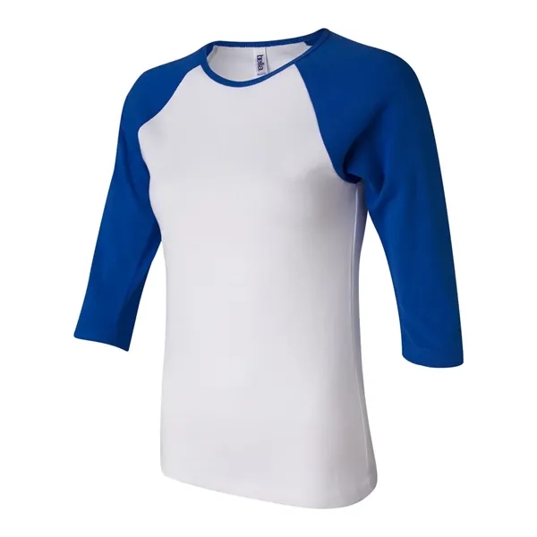 Women's baby rib 3/4 sleeve raglan t-shirt. Blank product.... from ASI 84358 S&S Activewear