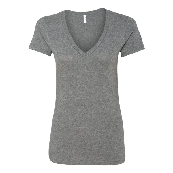 Women's jersey t-shirt with deep v-neck. Blank product.... from ASI 84358 S&S Activewear