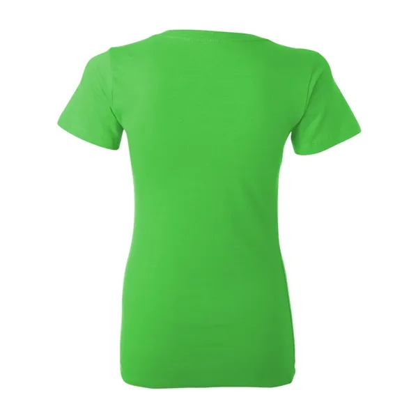 Women's jersey t-shirt with deep v-neck. Blank product.... from ASI 84358 S&S Activewear