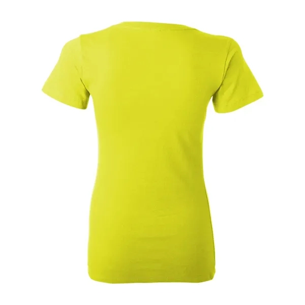 Women's jersey t-shirt with deep v-neck. Blank product.... from ASI 84358 S&S Activewear