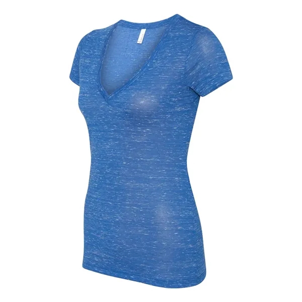 Women's jersey t-shirt with deep v-neck. Blank product.... from ASI 84358 S&S Activewear