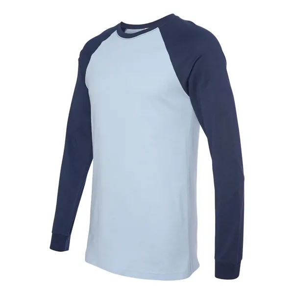 Adult long sleeve raglan baseball t-shirt. Blank product.... from ASI 84358 S&S Activewear