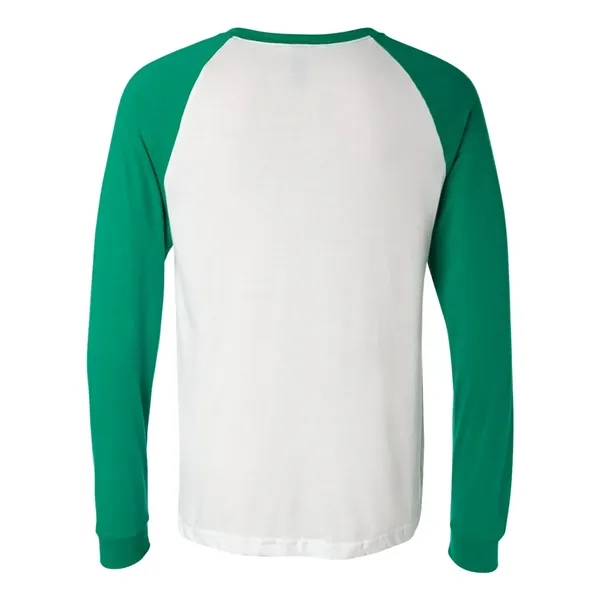 Adult long sleeve raglan baseball t-shirt. Blank product.... from ASI 84358 S&S Activewear