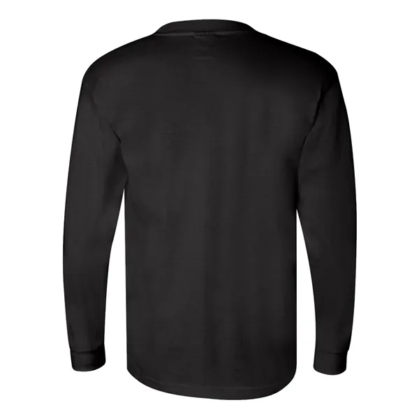 Adult pre-shrunk 100% cotton long sleeve t-shirt with a pocket, union... from ASI 84358 S&S Activewear