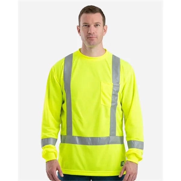 Berne Apparel Hi-Vis Class 3 Performance Pocket T-Shirt... from ASI 84358 S&S Activewear