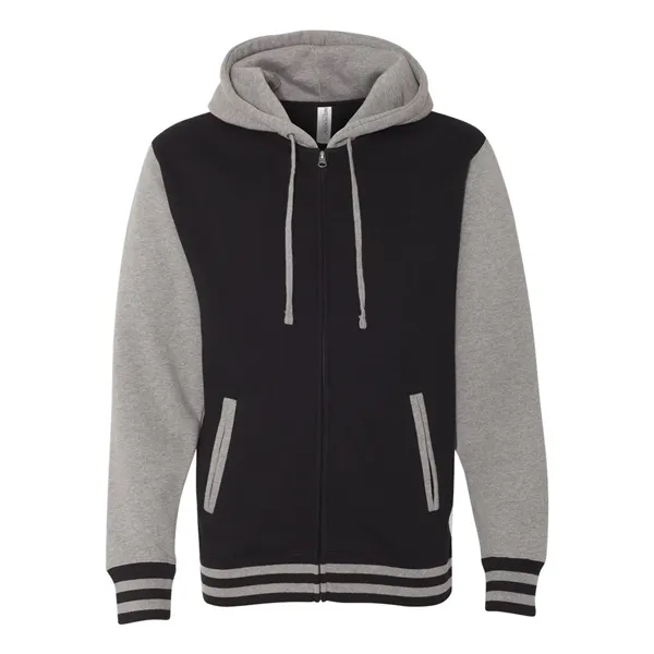 Independent Trading Co. Unisex Varsity Full-Zip Hooded Sweatshirt, blank.... from ASI 84358 S&S Activewear