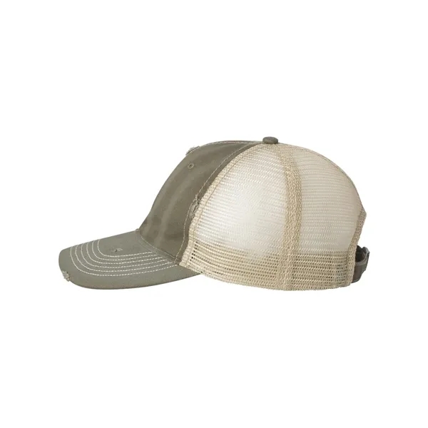 Dirty-washed mesh cap. Blank product.... from ASI 84358 S&S Activewear