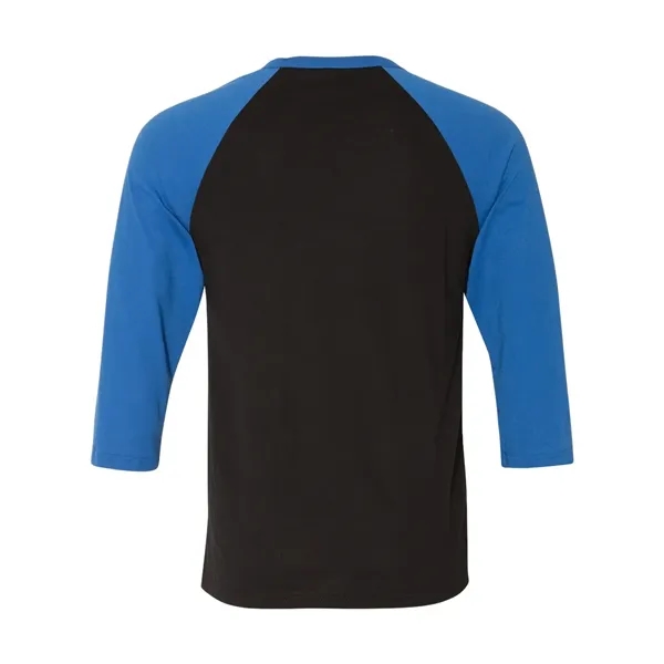 Unisex three-quarter sleeve baseball T-shirt with a retail fit, side seams,... from ASI 84358 S&S Activewear