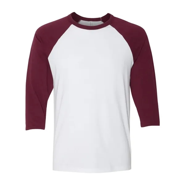 Unisex three-quarter sleeve baseball T-shirt with a retail fit, side seams,... from ASI 84358 S&S Activewear