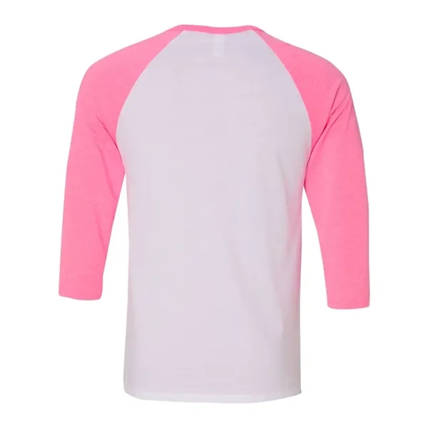 Unisex three-quarter sleeve baseball T-shirt with a retail fit, side seams,... from ASI 84358 S&S Activewear