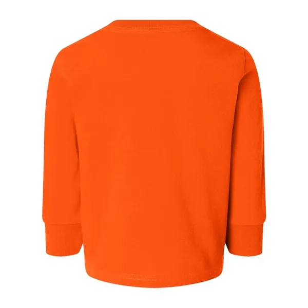 Long sleeve cotton jersey tee for toddlers with rib crew neck... from ASI 84358 S&S Activewear