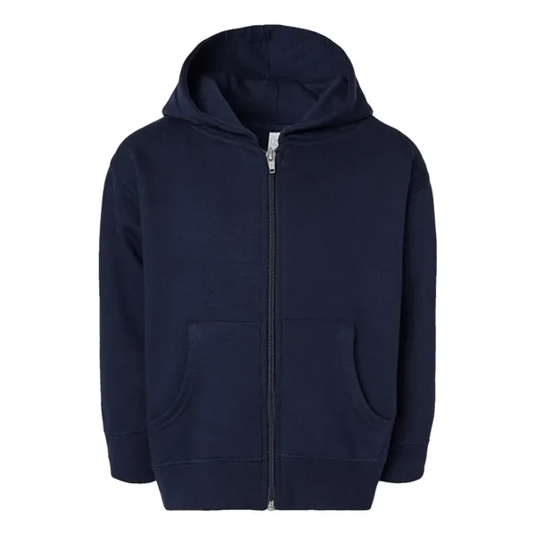Toddler zip fleece hoodie made of cotton/polyester with double-needle, topstitched, and... from ASI 84358 S&S Activewear