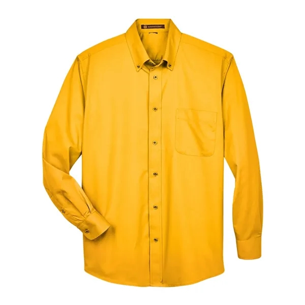 Harriton Easy Blend™ Long Sleeve Twill Shirt... from ASI 84358 S&S Activewear