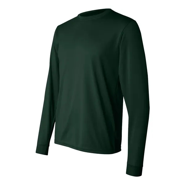 Performance long sleeve t-shirt with a self-fabric collar and cuffs. Blank... from ASI 84358 S&S Activewear