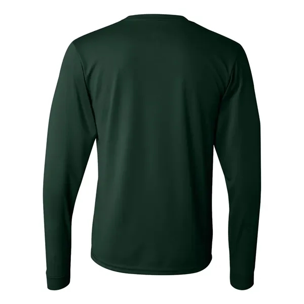 Performance long sleeve t-shirt with a self-fabric collar and cuffs. Blank... from ASI 84358 S&S Activewear