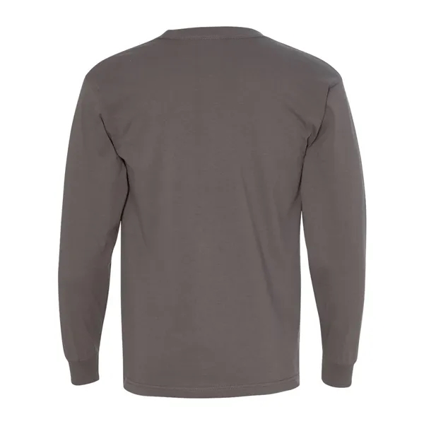 Adult USA made heavyweight 100% cotton long sleeve t-shirt with pocket.... from ASI 84358 S&S Activewear