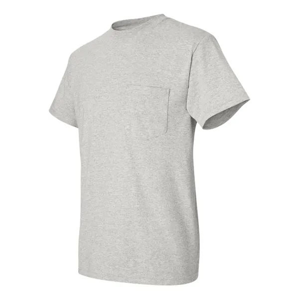 Cotton / polyester T-shirt with a pocket and moisture-wicking properties.... from ASI 84358 S&S Activewear