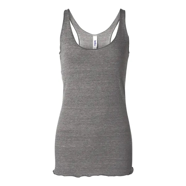 Women's tri-blend racerback tank top with overlock hem on neck. Blank... from ASI 84358 S&S Activewear