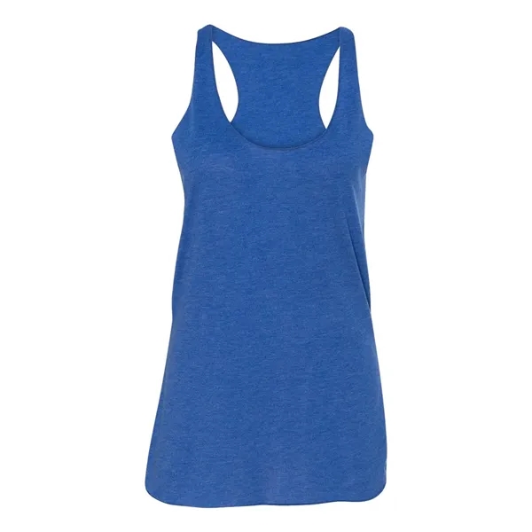 Women's tri-blend racerback tank top with overlock hem on neck. Blank... from ASI 84358 S&S Activewear