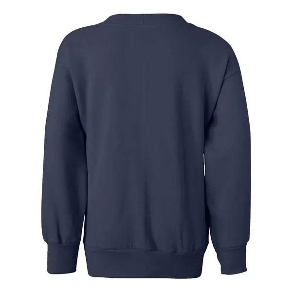 Youth crewneck fleece sweatshirt with double-needle stitching and tag-free neck label.... from ASI 84358 S&S Activewear
