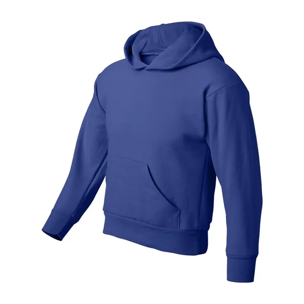 Youth hoodie made of cotton/polyester fleece with a tag-free neck label... from ASI 84358 S&S Activewear
