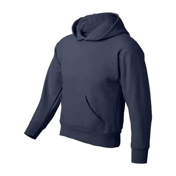 Youth hoodie made of cotton/polyester fleece with a tag-free neck label... from ASI 84358 S&S Activewear