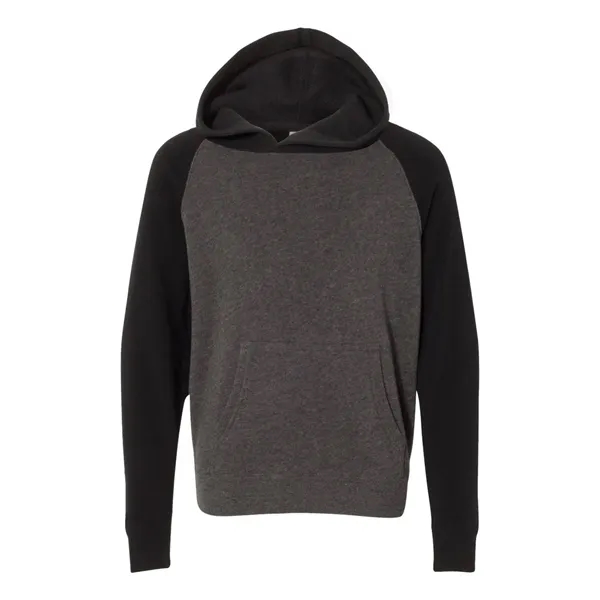 Youth raglan hooded pullover made of a special blend of polyester... from ASI 84358 S&S Activewear