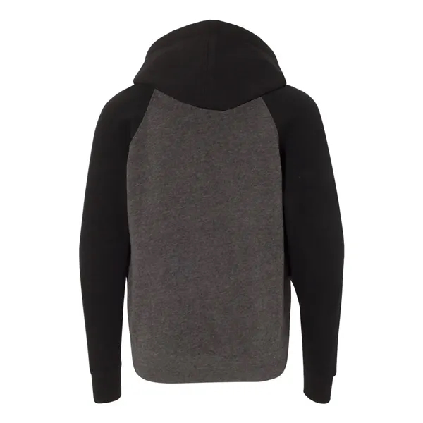 Youth raglan hooded pullover made of a special blend of polyester... from ASI 84358 S&S Activewear