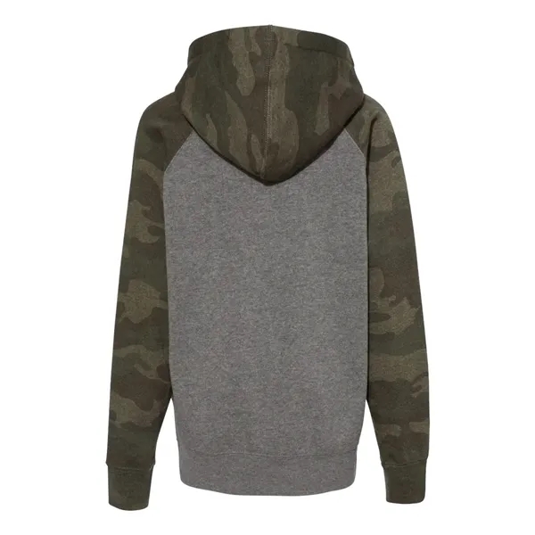 Youth raglan hooded pullover made of a special blend of polyester... from ASI 84358 S&S Activewear