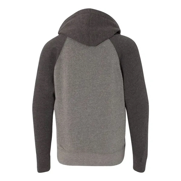 Youth raglan hooded pullover made of a special blend of polyester... from ASI 84358 S&S Activewear