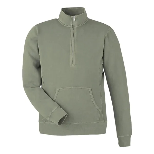 J. America Pigment-Dyed Fleece Quarter-Zip Pullover... from ASI 84358 S&S Activewear