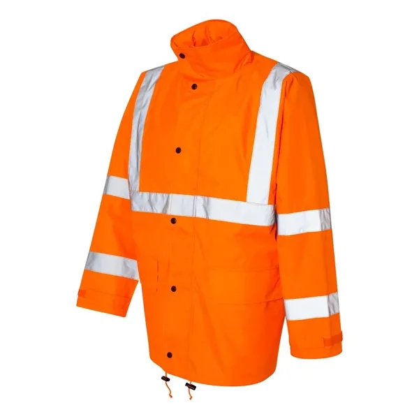 Rain suit with 2" wide reflective material. Blank.... from ASI 84358 S&S Activewear