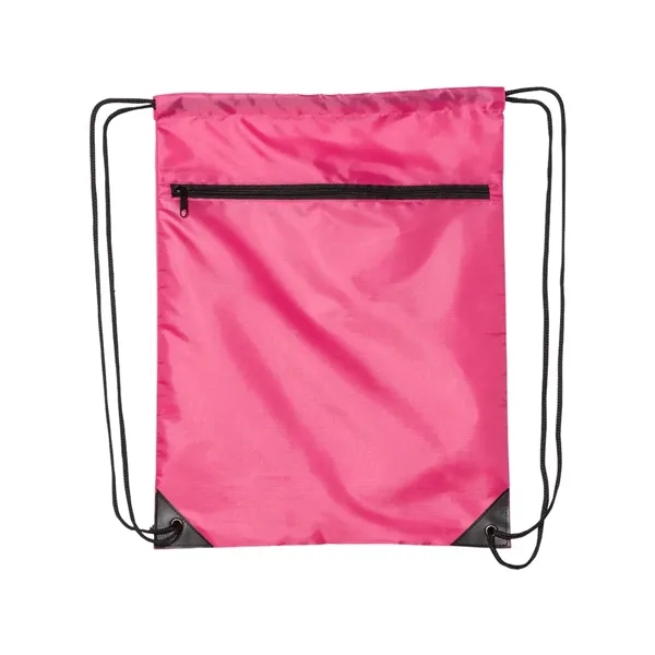 Nylon zippered drawstring backpack, blank.... from ASI 84358 S&S Activewear