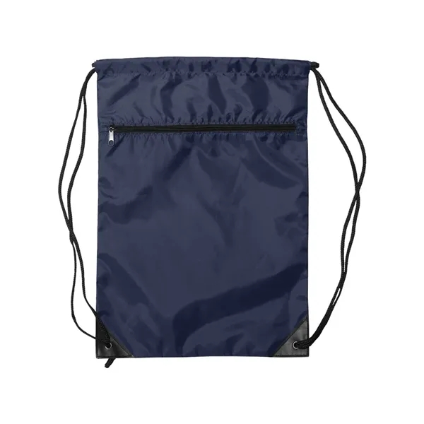 Nylon zippered drawstring backpack, blank.... from ASI 84358 S&S Activewear