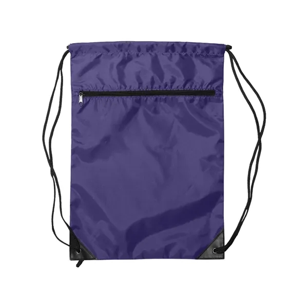 Nylon zippered drawstring backpack, blank.... from ASI 84358 S&S Activewear