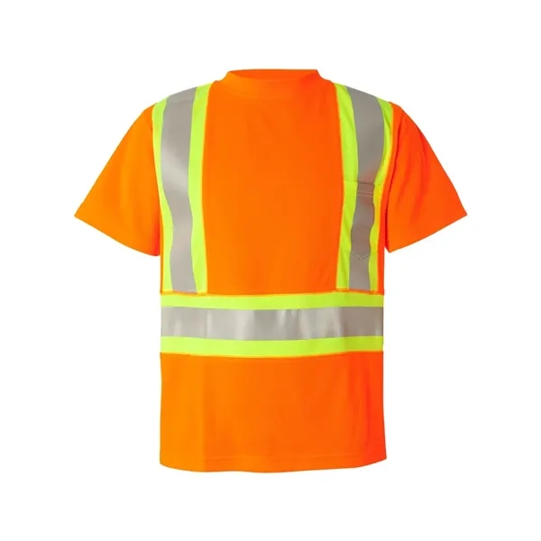 Class 2 T-Shirt with Flat Stitch Self-Fabric Panels... from ASI 84358 S&S Activewear