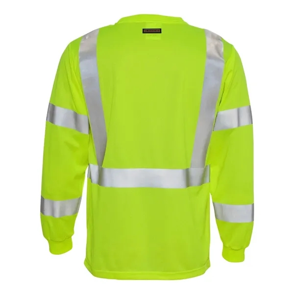 Long sleeve class 3 compliant safety shirt. Blank.... from ASI 84358 S&S Activewear