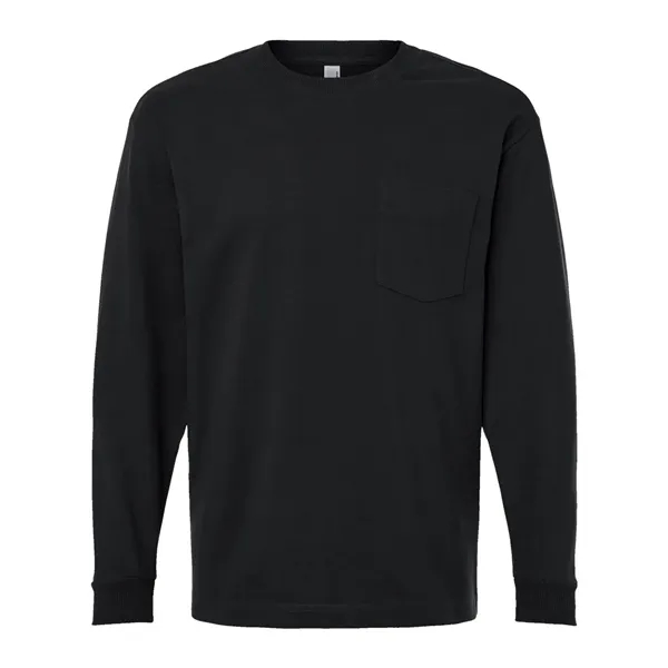 American Apparel Super Heavyweight Long Sleeve Pocket Tee... from ASI 84358 S&S Activewear