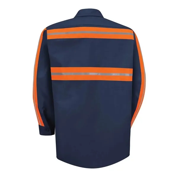 Red Kap Long Sleeve Enhanced Visibility Industrial Work Shirt... from ASI 84358 S&S Activewear