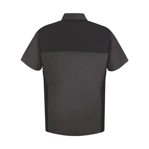 Short sleeve polyester/cotton poplin shirt with soil-release and moisture-wicking properties.... from ASI 84358 S&S Activewear