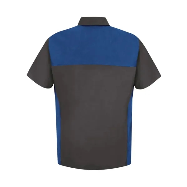 Short sleeve polyester/cotton poplin shirt with soil-release and moisture-wicking properties.... from ASI 84358 S&S Activewear