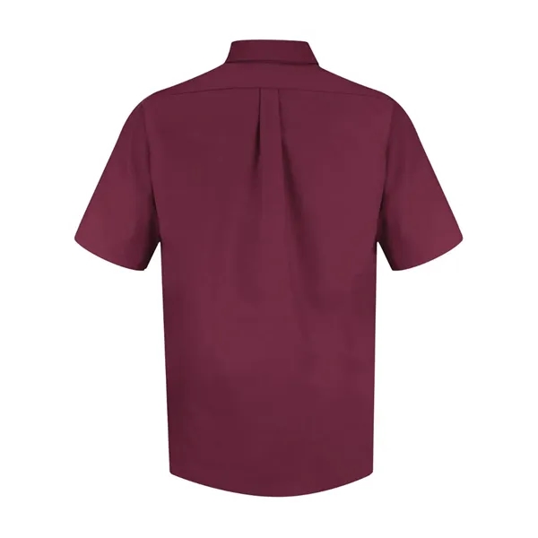 Short sleeve dress shirt made of polyester/cotton poplin fabric with wood-tone... from ASI 84358 S&S Activewear