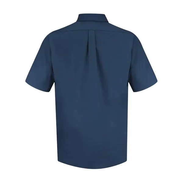 Short sleeve dress shirt made of polyester/cotton poplin fabric with wood-tone... from ASI 84358 S&S Activewear