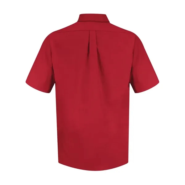 Short sleeve dress shirt made of polyester/cotton poplin fabric with wood-tone... from ASI 84358 S&S Activewear